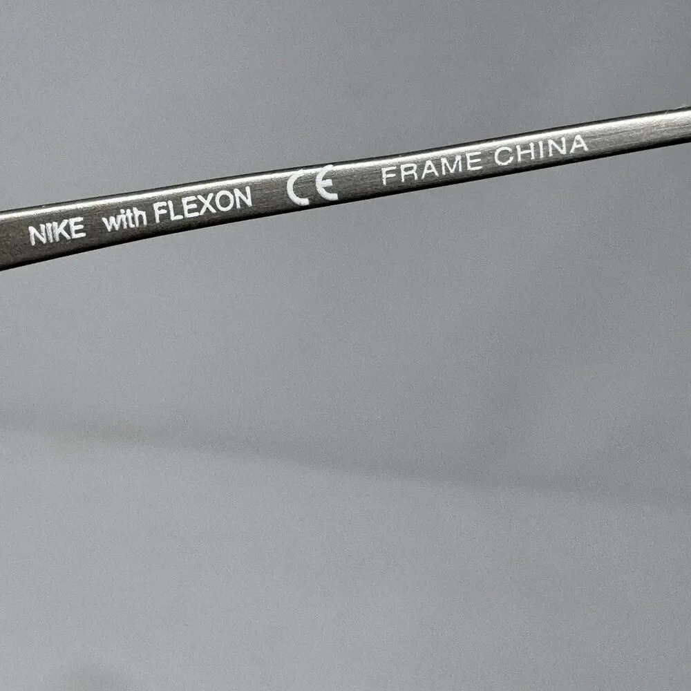 Nike with Flexon 4196 014 Gunmetal Rectangular Eyeglass Frames 58-18-145